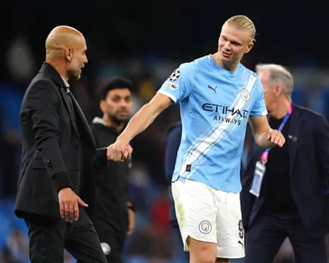 Erling Haaland Enters Elite Champions League Half-Century Group, Hailed by Guardiola as CR7 and Lionel Messi's Fellow Monster